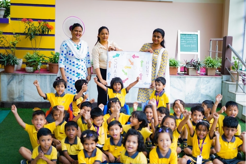 Colorful classroom at Kidzee Bhetapara