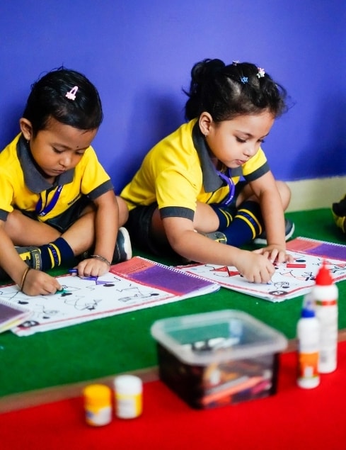Children playing at Kidzee Bhetapara playground